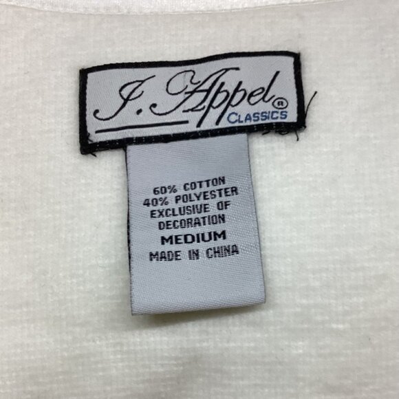 Vintage J. Appel Classics‎ Soft Embroidered Cardigan Sweater Women's Size Medium - Picture 6 of 6